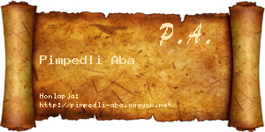 Pimpedli Aba névjegykártya